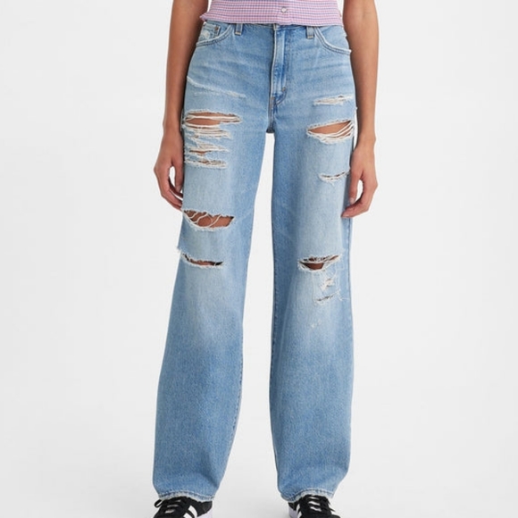 Levi's Denim - Levi's Baggy Dad Jeans Mowed Over